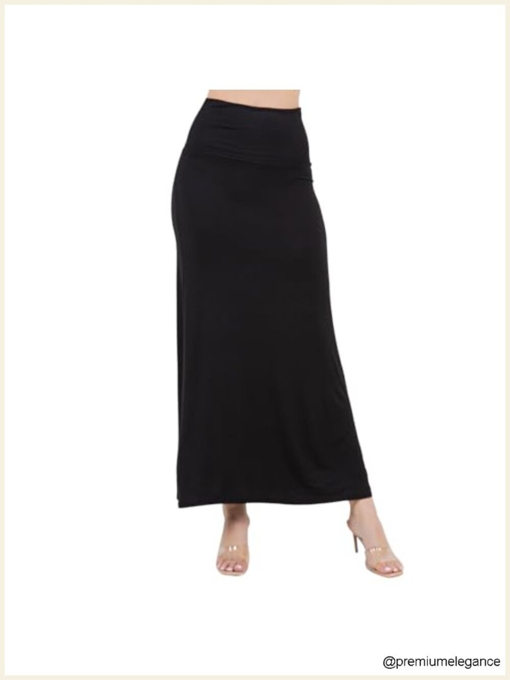 Flowy Maxi Skirt for Women High Waisted Rayon Spandex Long Skirt Casual